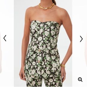 Tuckernuck Floral Strapless Marnie Top Bouvardia Branch